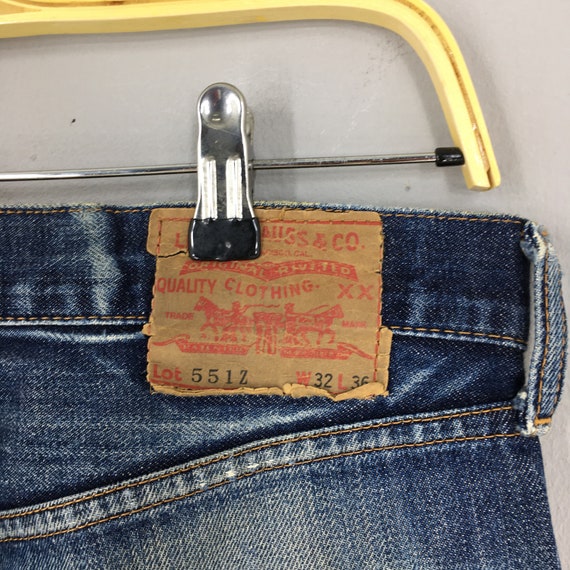 Size 31x31.5 Vintage Levi's 551Z LVC Big E Selved… - image 10