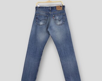 Size 29x30 Vintage 90s Levi's 501 Straight Cut Light Wash Jeans
