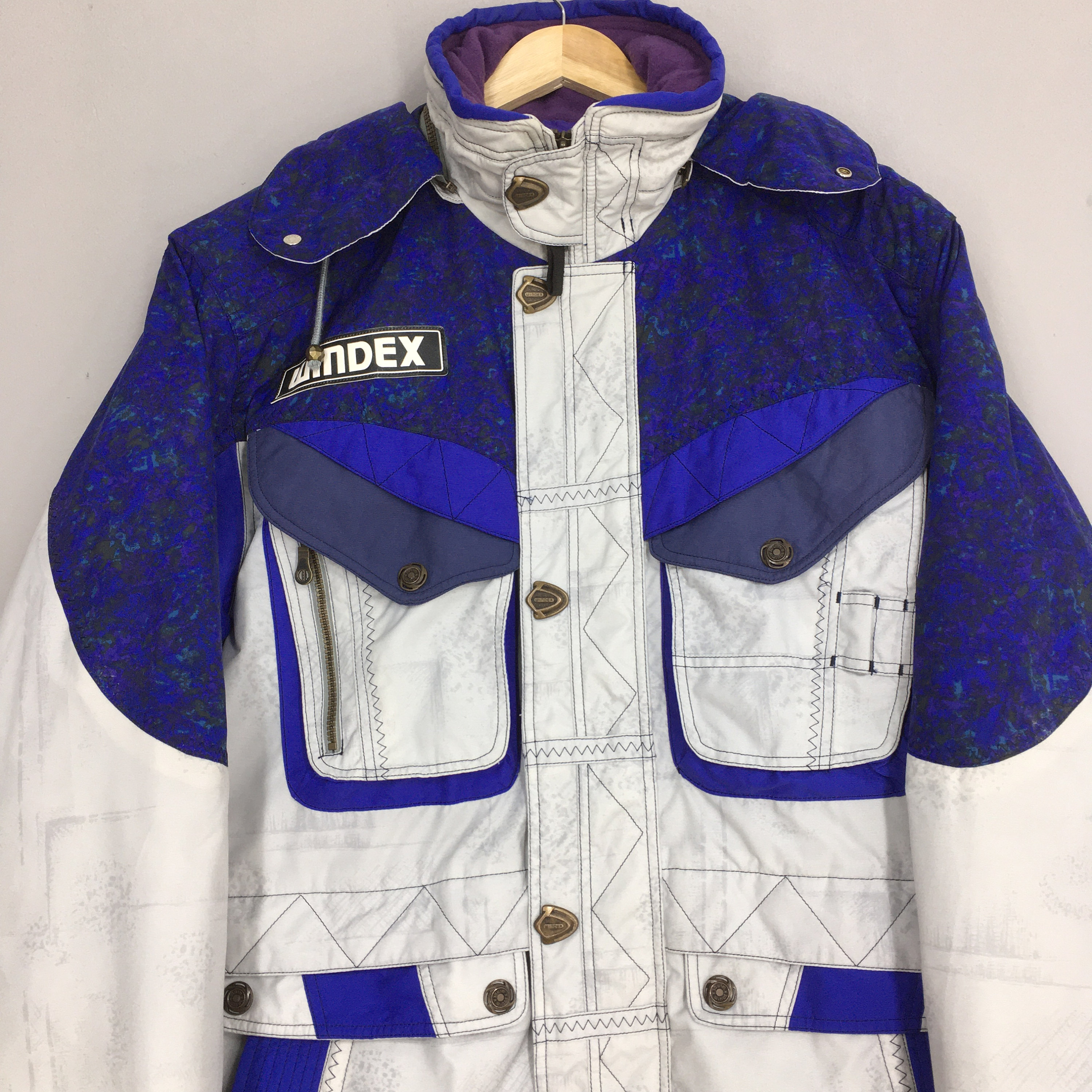 90s　Windex スキーウェア Vintage 90's Windex Ski Wear Blue White Jacket Large Vtg