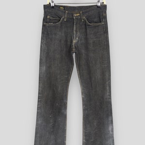 Size 29x31 Vintage 80s Lee Riders Bootcut Flared Black Jeans Edwin Stonewash Denim 1980s Jeans Lee Wide Leg Lee Zipper Low Rise Pants W29