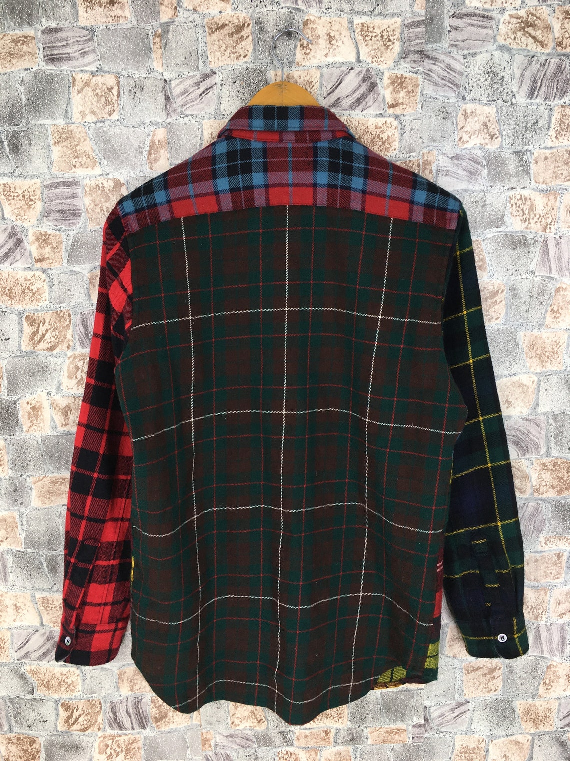 Comme Des Garcons Homme Multicolor Wool Flannel Small Plaid - Etsy