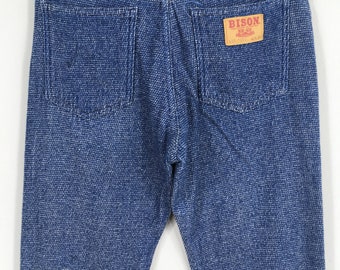 Size 26x33 Vintage 1980's Bison Flared Denim Bison Medium Rise