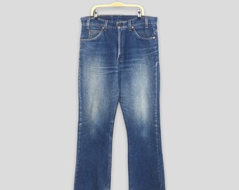Size 32x28 Vintage 90s Levi's 517 Flared Jeans Levis Blue Bootcut