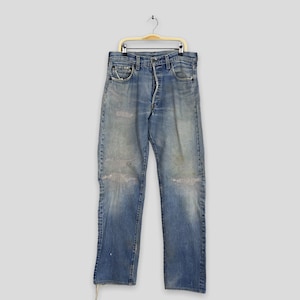 Size 29x30 Vintage 70s Levi&#39;s 501 Selvedge Jeans Levi&#39;s Faded Dirty Denim Levi&#39;s Distressed Jeans Levi&#39;s 501 Redline Levi&#39;s Mom Jeans W29