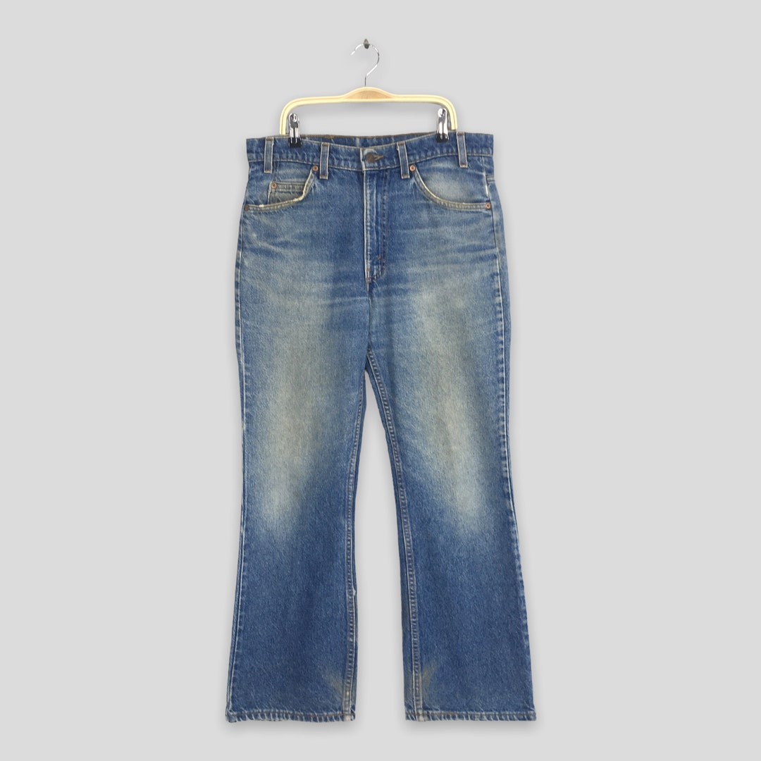 Size 32x28 Vintage 90s Levi's 517 Flared Jeans Levis Blue Bootcut