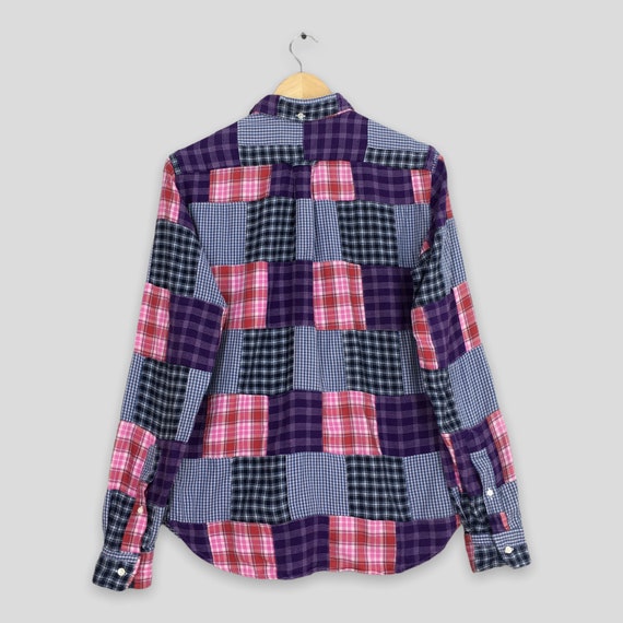 United Arrows Japan Checkered Patchwork Flannel S… - image 7