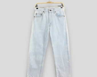 Size 29x26.5 Vintage 1980s Levi's 505 Pale Blue Jeans Levi's Straight Cut Light Wash Levi's Usa Zipper Denim High Waisted Mom Jeans W29