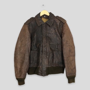 Vintage 60s/70s Schott A2 Bomber Leather Punk Motocycle Vintage 60s/70s Schott A2 Bomber Leather Punk Motocycle