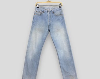 Rozmiar 28x29,5 Vintage 90s Levi's 501 Faded Blue Jeans Stonewash Levis Straight Leg Jeans Levi's 501 Button Fly Denim Levi's Unisex Jeans W328