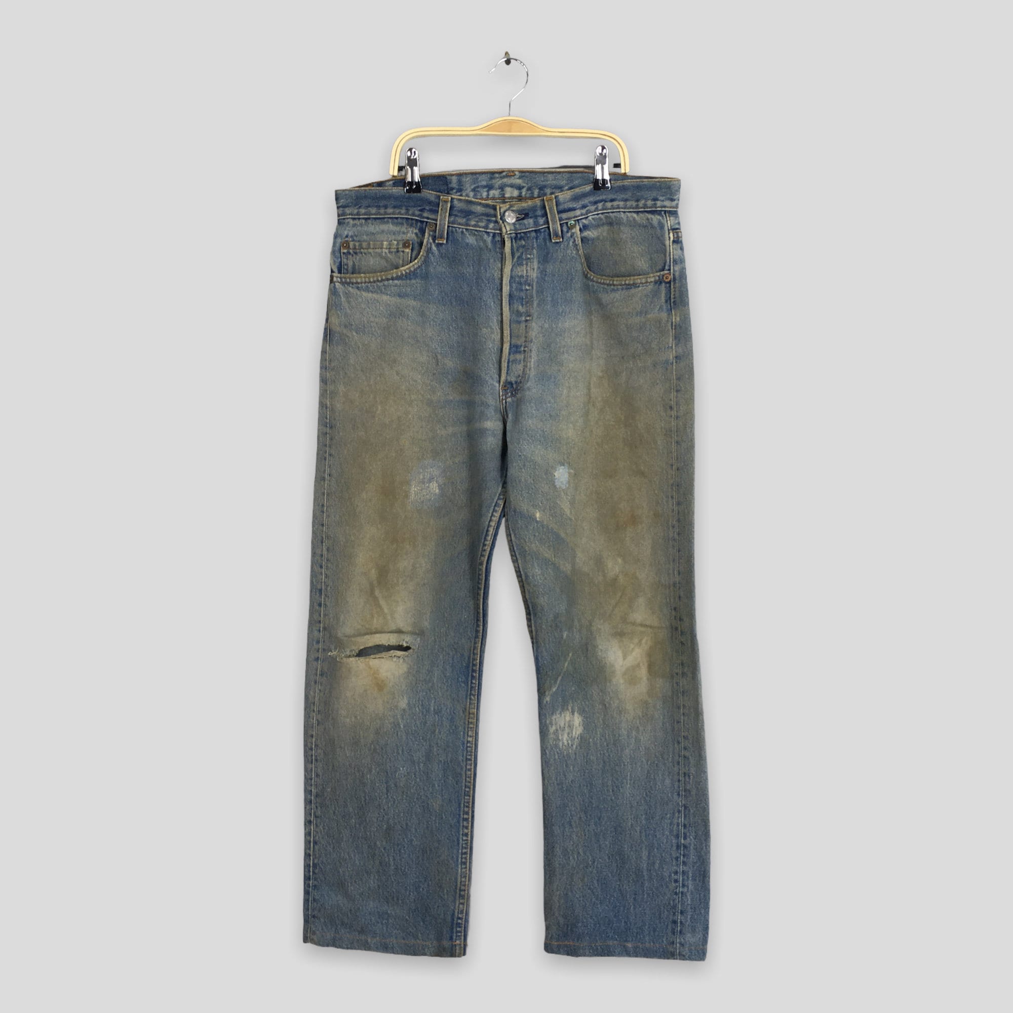 Size 33x27 Vintage 90s Levi's 501 Faded Distressed Jeans Levi's