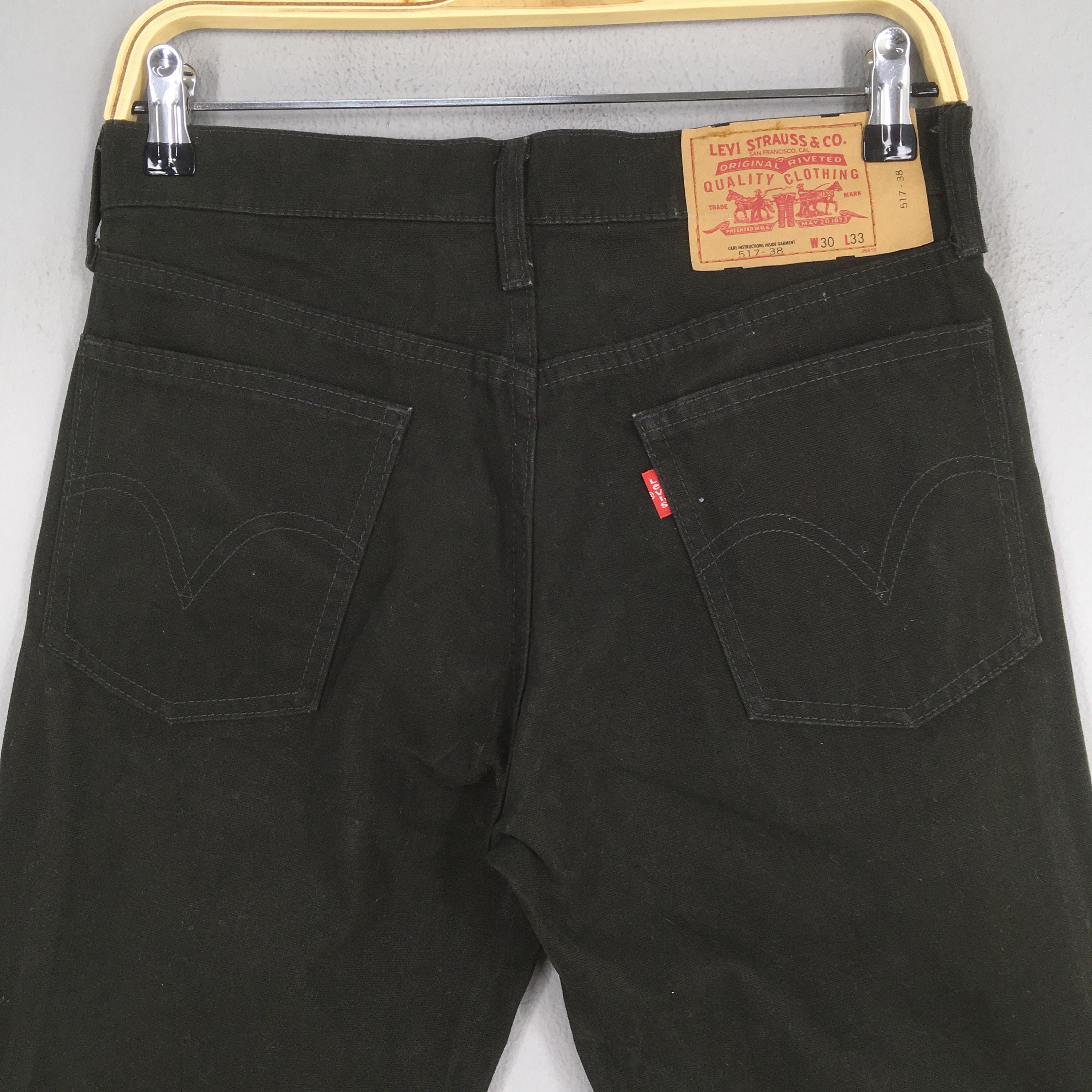 Vintage Levis 517 Bootcut Flare Jeans - Super Black 1990s Denim