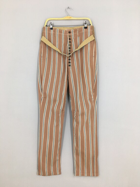 High rise cheap striped pants