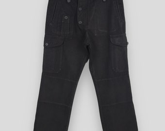 Size 31x33 Semantic Design Cargo Pants Black Bondage Pants