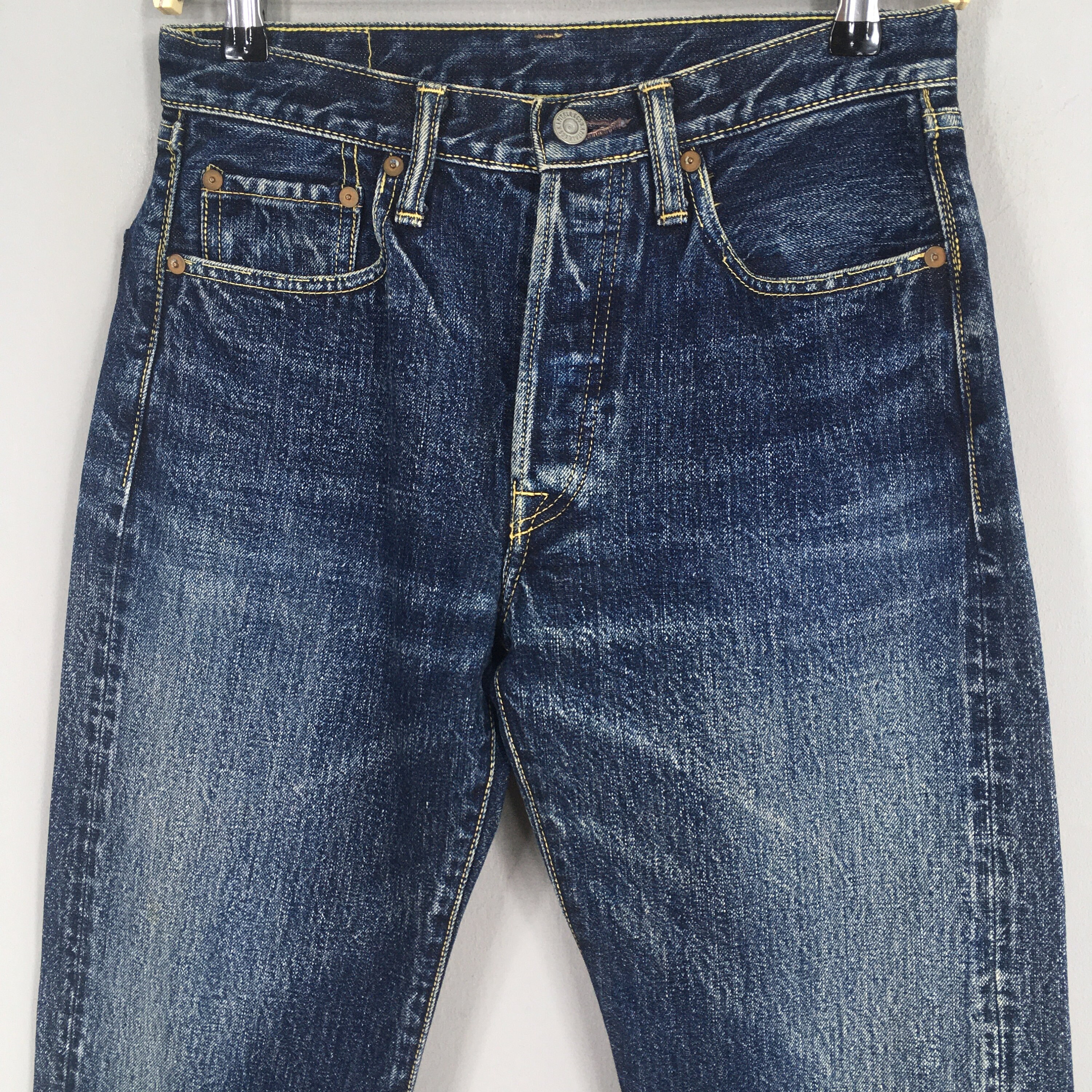 Size 27x30 Kapital Japan Indigo Faded Denim Kapital Kounty Size 27x30 Kapital Japan Indigo Faded Denim Kapital Kounty