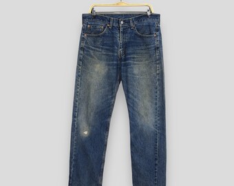 Size 32x28 Vintage 90s Levi's 517 Flared Jeans Levis Blue Bootcut