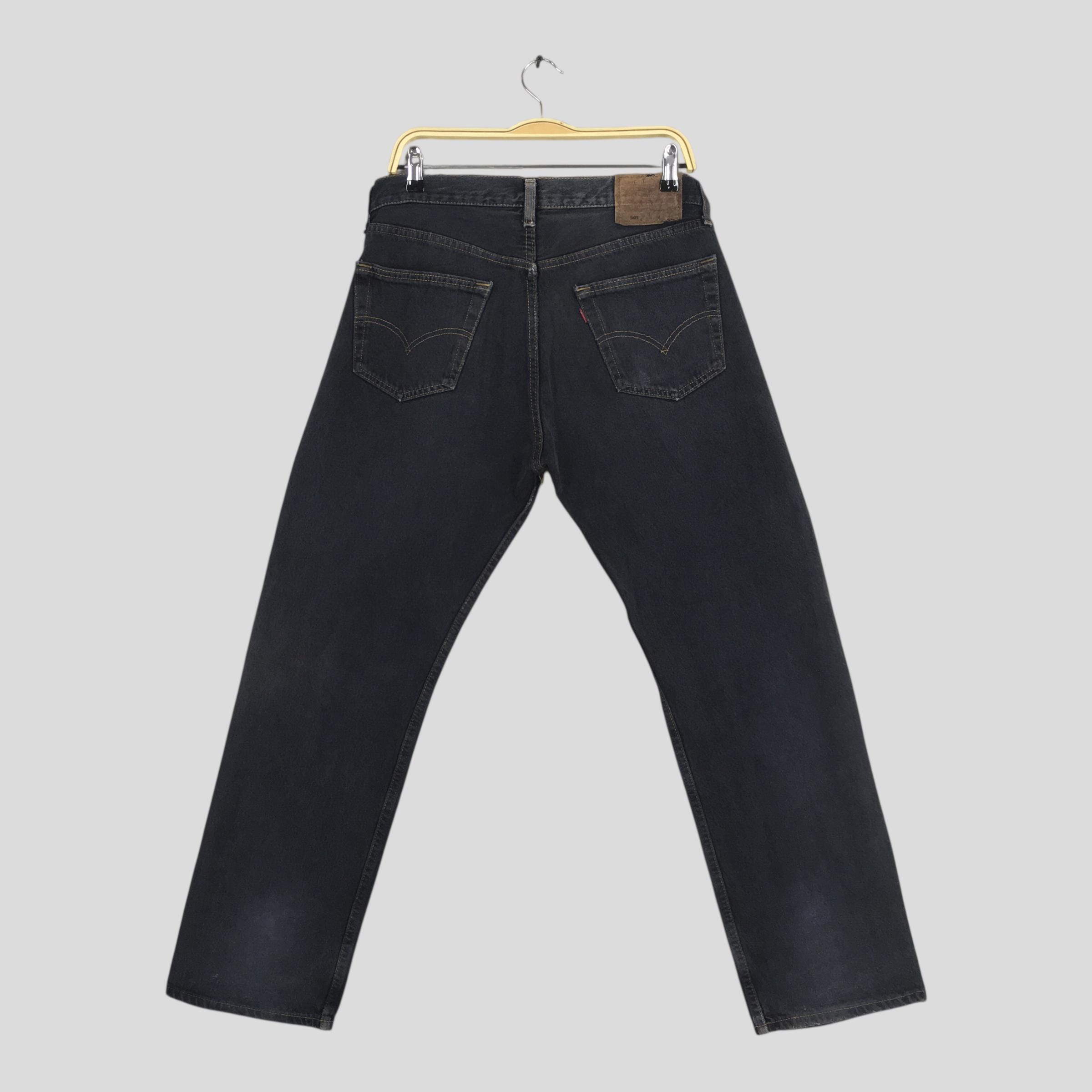 Size 33x29 Vintage 90s Levi's 501 Black Stonewash Jeans Levi's