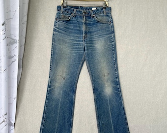 Size 32x28 Vintage 90s Levi's 517 Flared Jeans Levis Blue Bootcut
