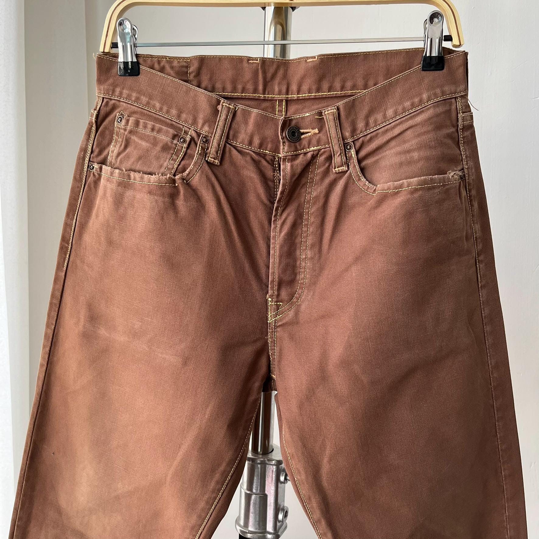 Size 29x28.5 Kapital Japan Brown Faded Denim Kapital Kounty Buckle