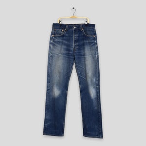 Size 32x33 Vintage Levi&#39;s 501 Faded Blue Jeans Stonewash Denim 1990s Levi&#39;s Distressed Jeans Levi&#39;s Button Fly Denim Levi&#39;s Usa Jeans W32