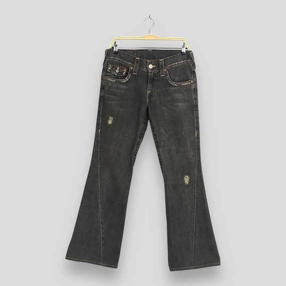 パンツ TRUE RELIGION Flared denims black True Religion Jeans Women's 23 Peak Black Body Rinse Color