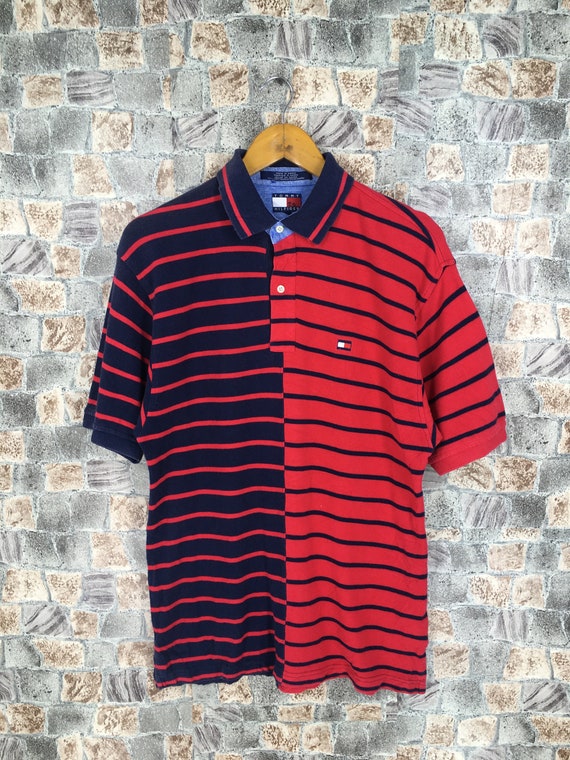 Vintage Tommy Hilfiger Polo Shirts Small Tommy Sports Striped | Etsy