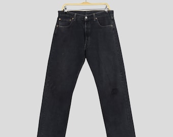 Size 33x29 Vintage 90s Levi's 501 Black Stonewash Jeans Levi's