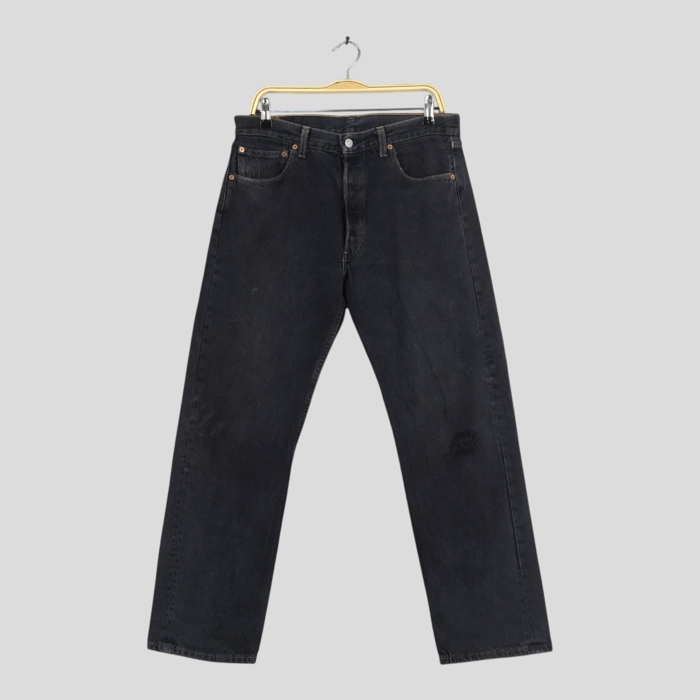 Size 33x29 Vintage 90s Levi's 501 Black Stonewash Jeans Levi's
