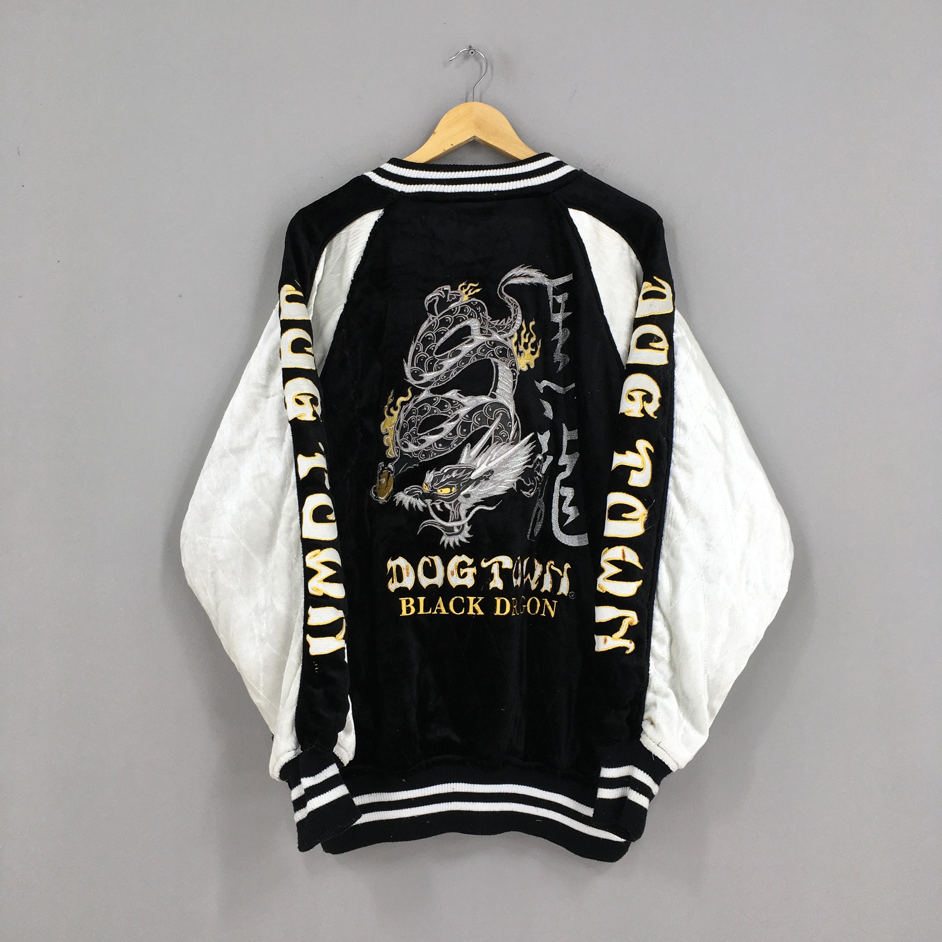 Vintage Sukajan Dogtown Black Dragon Velvet Jacket XLarge 90s Etsy