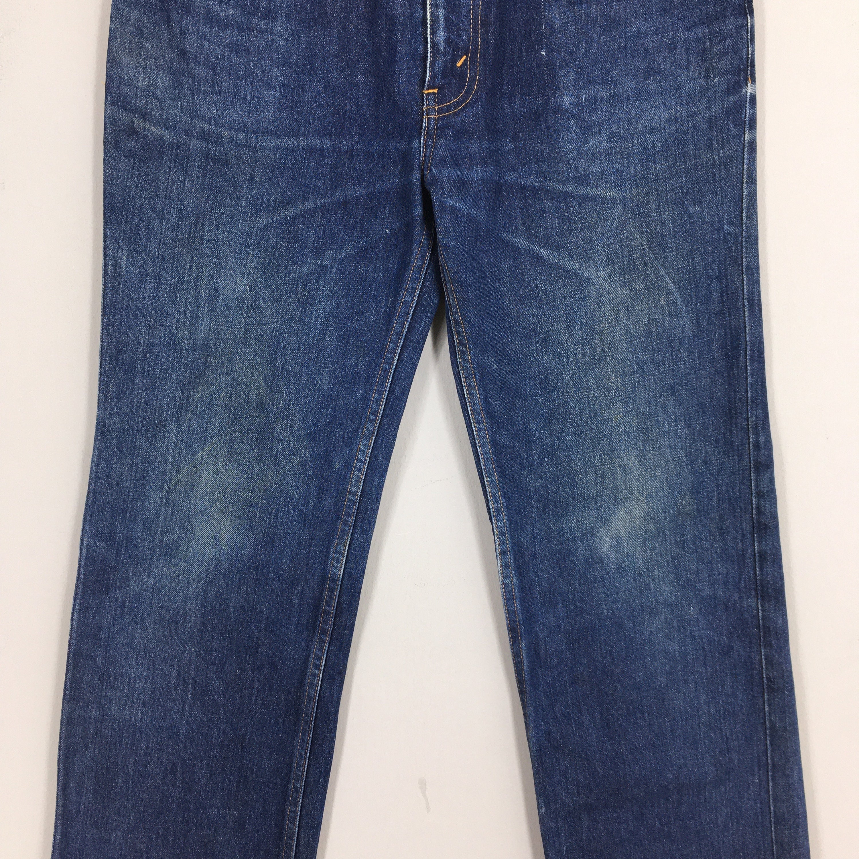 Size 29x28.5 Vintage 1980s Levi's 547 0217 Faded Blue Jeans Light