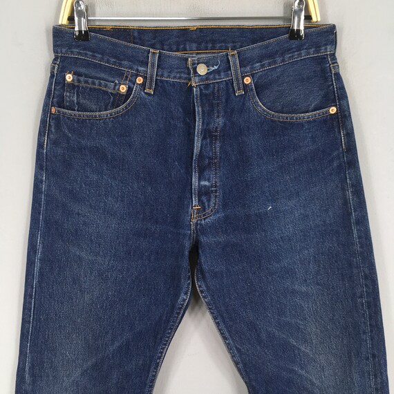 Buy Size 30x29 Vintage 90s Levi's 501 Faded Blue Jeans Light