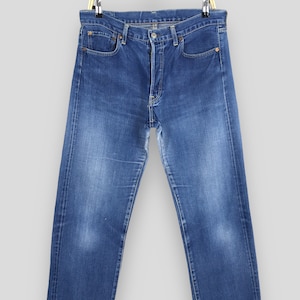 Size 32x28.5 Vintage Hollywood Ranchmarket Faded Blue Jeans Redline Selvedge Jeans HRM Straight Cut Jeans HR Market Zipper Japanese Jean W32