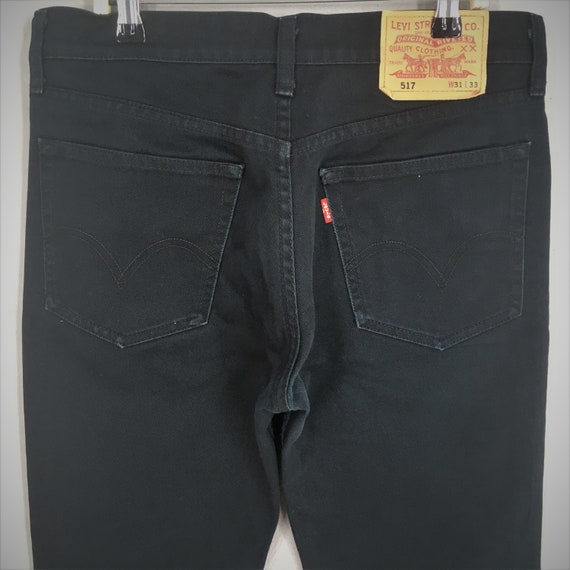Size 30x29 Vintage 90's Levi's 517 Bootcut Black Pant… - Gem