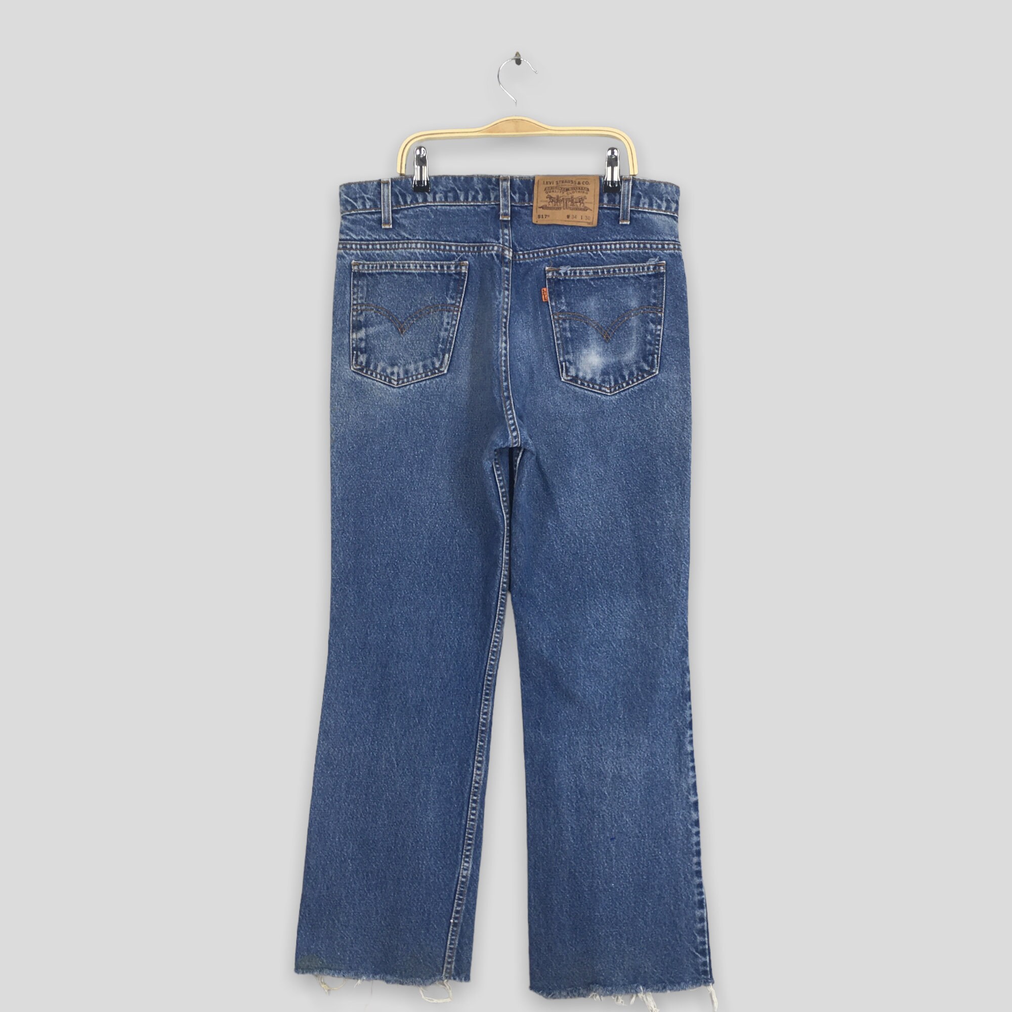 Size 32x28.5 Vintage 80's Levi's 517 Bootcut Bell Bottom Jeans
