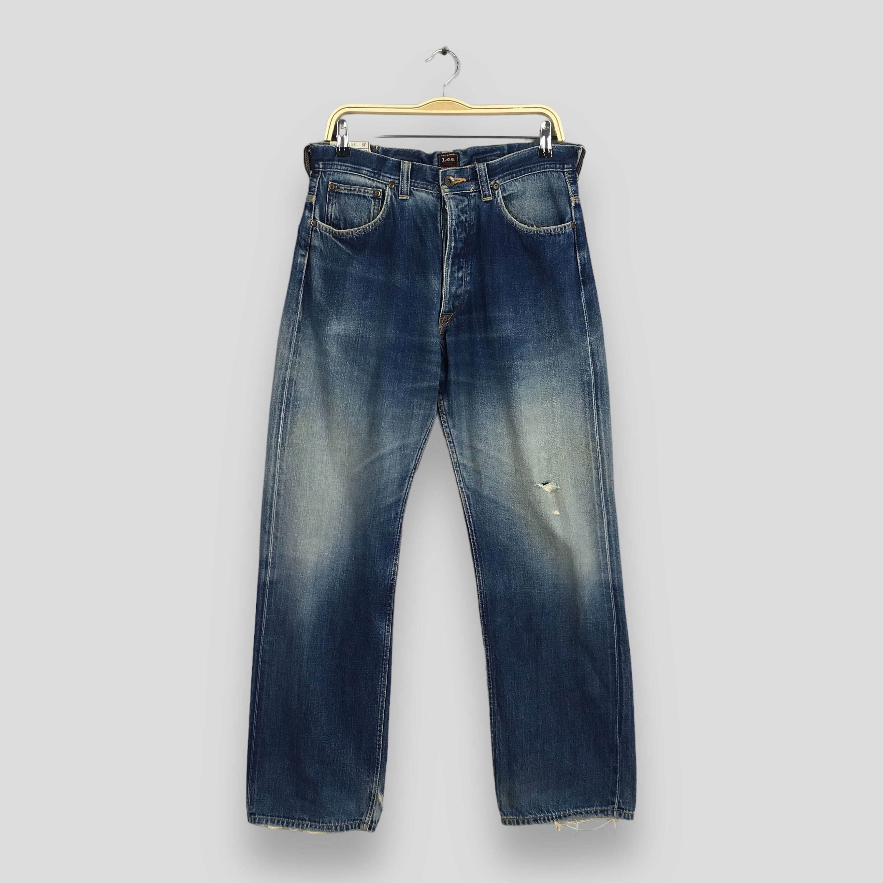Size 30x28.5 Vtg Lee Cowboy 101 Blue Selvedge Jeans Lee Redline 