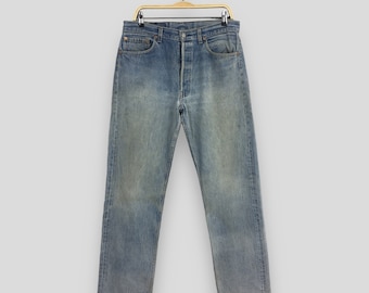 Size 33x30.5 Vintage 80s Levi's 501 Stone Washed Button Fly Jeans Levi's Straight Leg Jeans Levi's 501 Distressedd Denim Levi's Mom Jean W33
