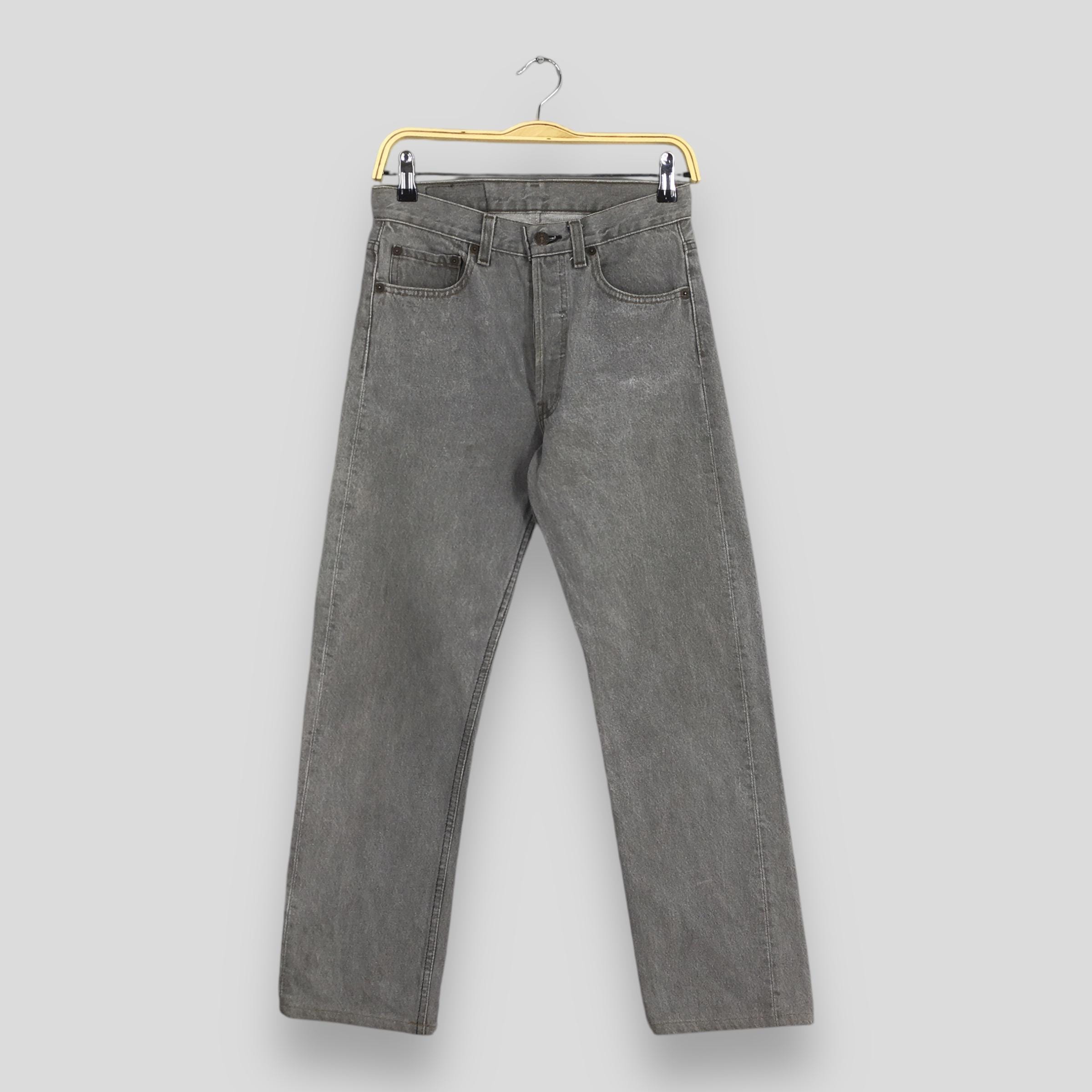 Size 27x27.5 Vintage 90s Levi's 501 Faded Grey Jeans Levi's Button