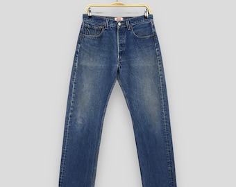 Size 30x30 Vintage 90s Levi's 517 Faded Blue Bootcut Whisker Jeans