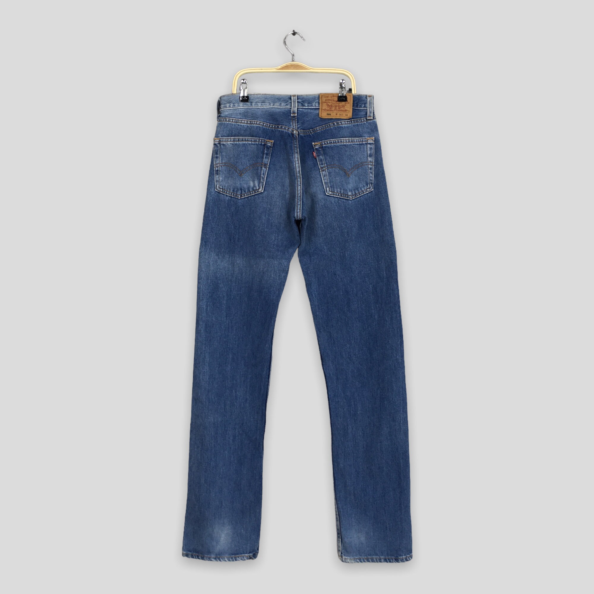 Size 28x34 Vintage 90s Levi's 501 Faded Blue Stonewash Jeans 1990s