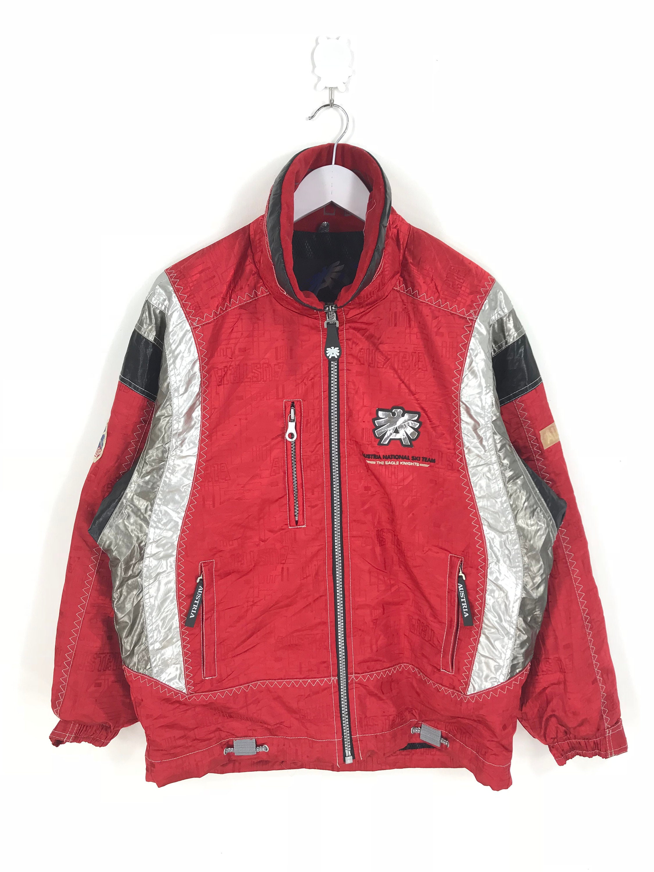 Austria Jacket Ski Wear Red Large Vintage Thinsulate Skiing Etsy