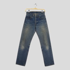 Size 25x28.5 Vintage 90s Levi&#39;s 501 Distressed Faded Blue Jeans Levi&#39;s Button Fly Denim Levi&#39;s 501 Straight Leg Women Levi&#39;s 501 Jeans W25