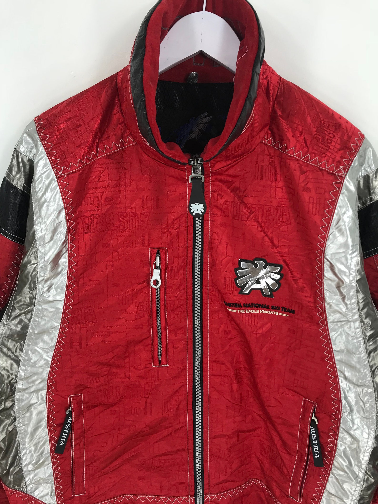Austria Jacket Ski Wear Red Large Vintage Thinsulate Skiing Etsy