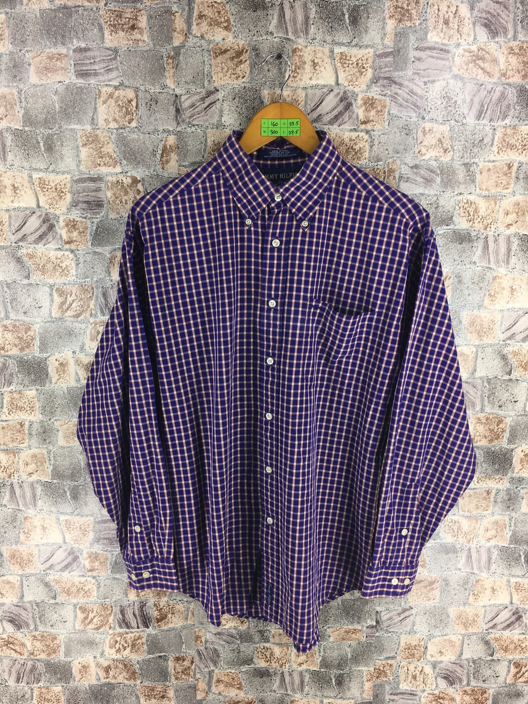 Tommy Hilifger Oxford Checked Shirt Xlarge Vintage Tommy Jeans - Etsy