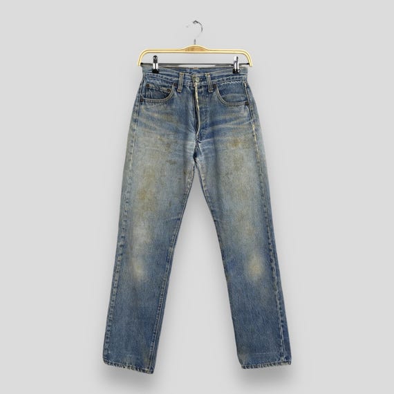 Size 25x29 Vintage 90s Levi's 501 Faded Blue Jeans Light Wash