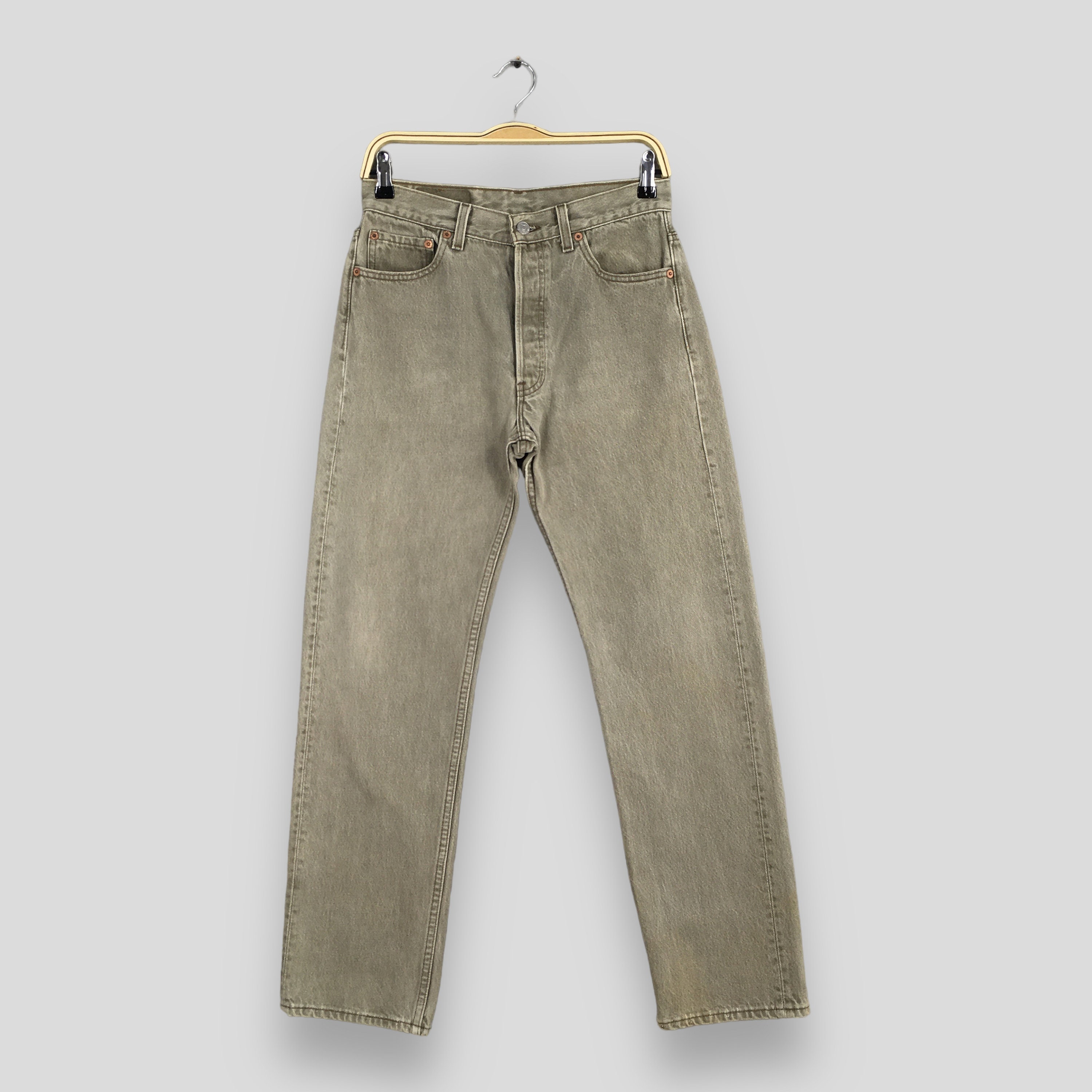 Size 28x28.5 Vintage 90s Levi's 501 Faded Gray Jeans Light Size 28x28.5 Vintage 90s Levi's 501 Faded Gray Jeans Light