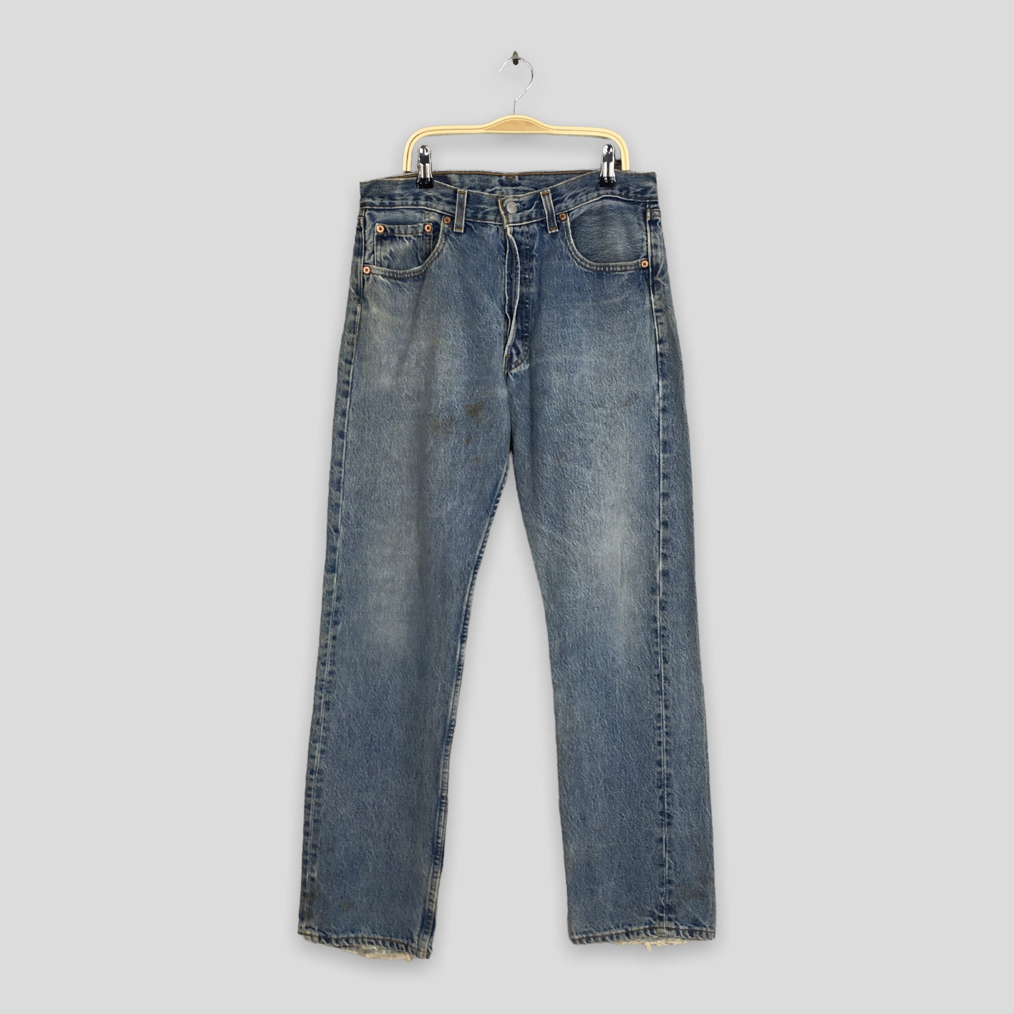 Size 29x30 Vintage 90s Levi's 501 Distressed Faded Jeans Levi's