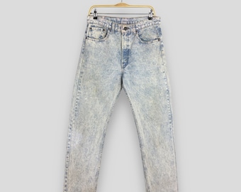 Size 30x30 Vintage Levi's 505 Acid Wash Zipper Jeans 1990s Levi's Blue Faded Dirty Denim Levi's Straight Leg Jeans Levi's Unisex Jeans W30