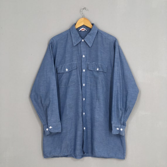 Vintage Dickies Chambray Oxfords Xlarge Dickies Bl