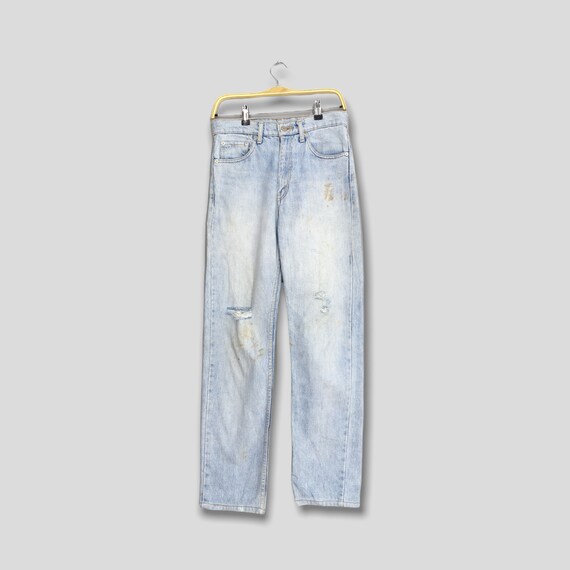 Maat 29 x 30 vintage jaren 90 Levi's lichtblauwe jeans met zuur gewassen  jeans jaren 90 Levis vervaagde vuile denim gescheurde versleten jeans Levi's  jeans W29 - Etsy Nederland
