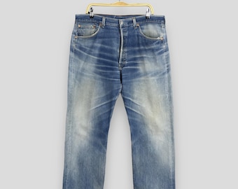 Größe 36x27 Vintage 80er Jahre Levi's 501 Faded Blue Jeans Helle Waschung Levi's Straight Cut Jeans Levi's 501 Button Fly Denim Levi's USA Jeans W36