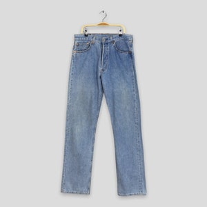 Size 30x33 Vintage 90s Levi&#39;s 501 Faded Blue Light Wash Jeans 90s Levi&#39;s Straight Cut Jeans Levi&#39;s Usa Denim Levi&#39;s 501 Stonewash Jeans W30